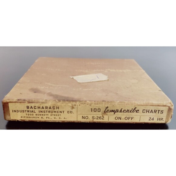 Vintage Bacharach 100 No.S-262/ ON-OFF/ 24hr. Tempscribe Charts Opened Box - Picture 7 of 8